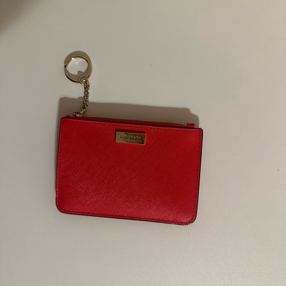 Kate Spade Red Leather Key & Card Holder
